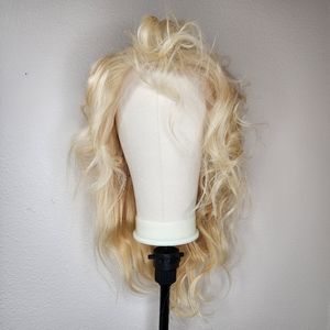 New Human Hair BLONDE wig. 23" inches. Front Lace. Brand New. Never Worn.